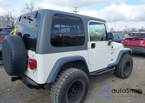 2000 Jeep Wrangler Sport из США, поврежденный, VIN 1J4FA49S6YP721844